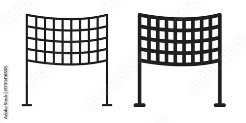 Volleyball net icons simple vector set. logo sign symbol set