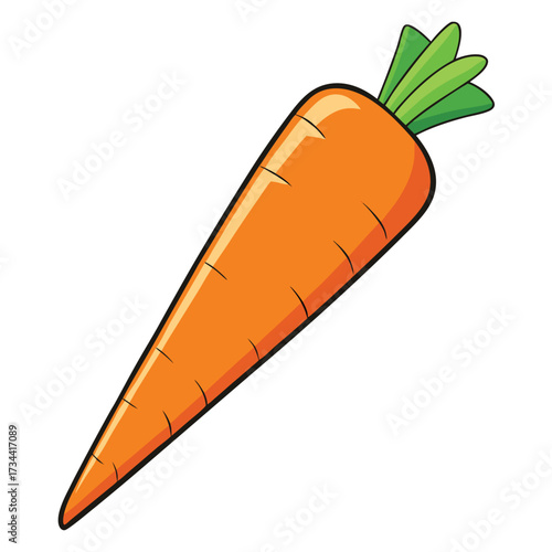 Illustration of a carrot, a healthy root vegetable