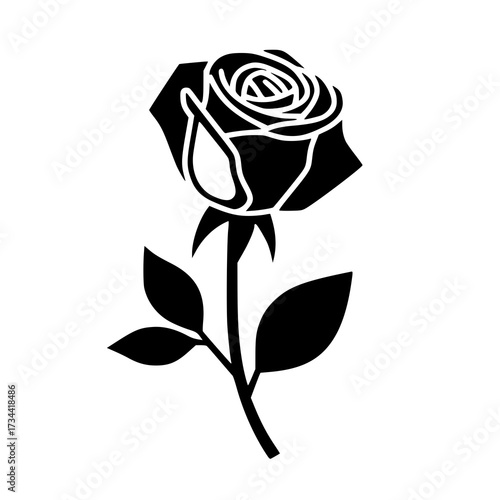Pure lines, timeless beauty. This black-and-white rose vector captures elegance in its simplest form. Perfect for tattoos, branding, or refined digital art.

