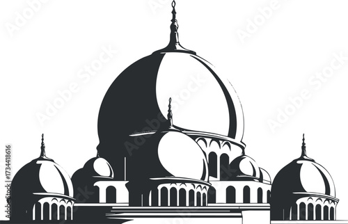 Silhouette of a large architectural dome representing historical and cultural significance..