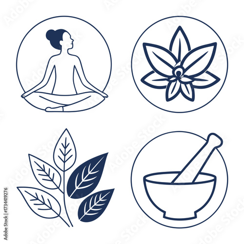 Wellness and healthcare concept with yoga