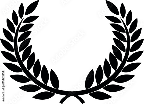 laurel wreath silhouette, laurel wreath ornament 