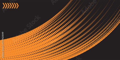 orange black brush Car sticker wrap pattern banner abstract sporty lines.