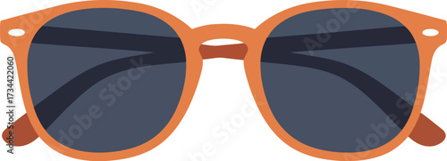 Stylish orange tortoiseshell sunglasses summer fashion accessory vector