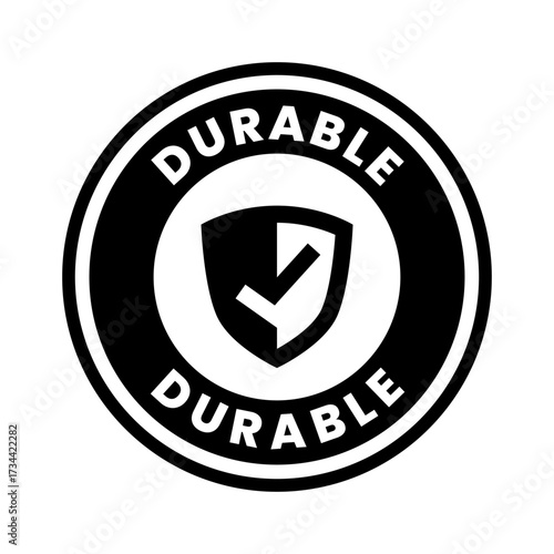 Certified Durable Circle Badge Vector