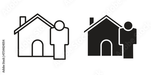 Tenant icons simple vector set. logo sign symbol set