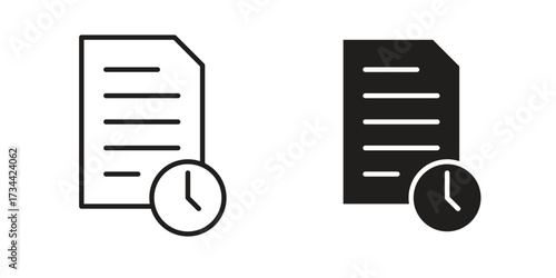 Temporary files icons simple vector set. logo sign symbol set
