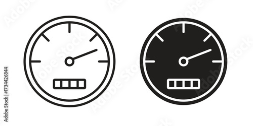 Speedometer icons simple vector set. logo sign symbol set