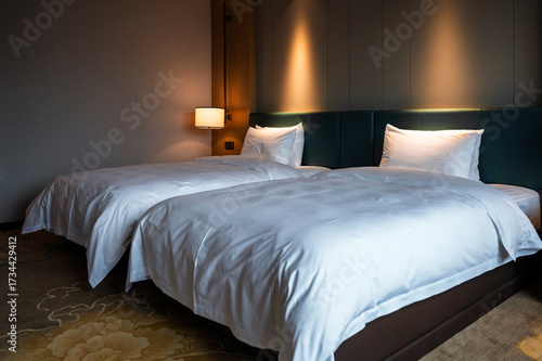 hotel room with bed