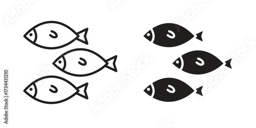 Shoal icons simple vector set. logo sign symbol set