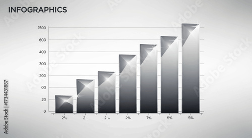 Business Growth Chart Visualizing Progress and Performance in Financial Infographics