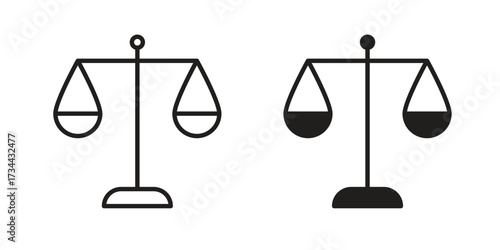 Scale icons simple vector set. logo sign symbol set