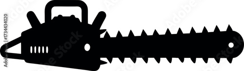 chainsaw silhouette vector, chainsaw isolated, chainsaw black icon