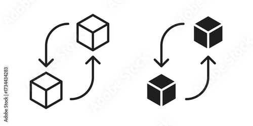 Replacement icons simple vector set. logo sign symbol set