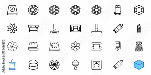 Discover a versatile collection of meticulously crafted line art icons, perfect for modern design projects, offering clarity and visual appeal across diverse applications.