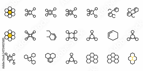 Black and white vector icon set featuring simple symbols like hearts, circles, flowers, sports balls, dog paws, and decorative design elements