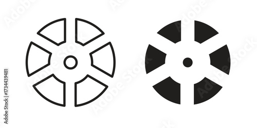 Radioactive icons simple vector set. logo sign symbol set