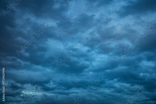 Gloomy dark storm clouds before rain