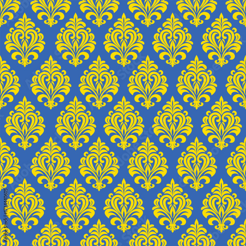 Deep blue backdrop accented by vivid yellow elements in a precise, orderly arrangement, delivering a sense of luxury and energy through bold color contrast.