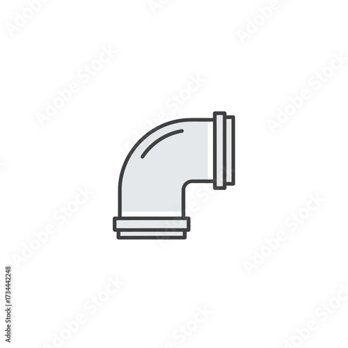 Illustration of a plumbing pipe fitting isolated on white background