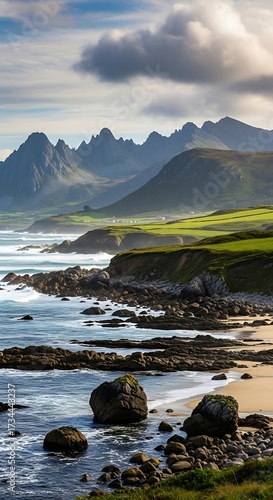 Wallpaper Mural Coastal Mountain Scenery. Torontodigital.ca