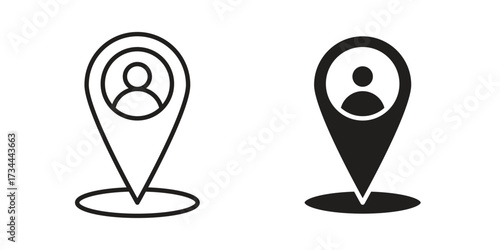 Placement icons simple vector set. logo sign symbol set