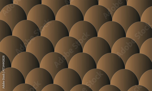 Vector art of brown textured background with repeating circular shapes