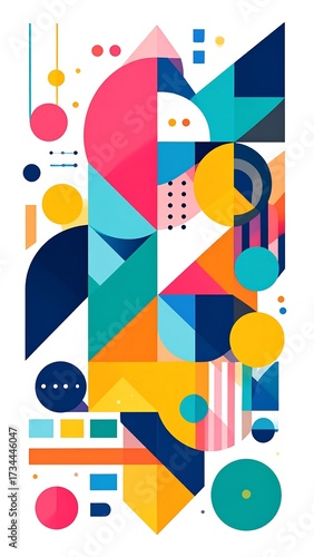 Vibrant geometric abstract design