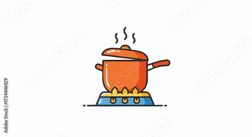 Icon flat cooking, illustration