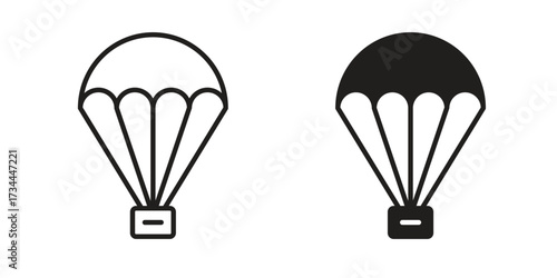 Parachute icons simple vector set. logo sign symbol set