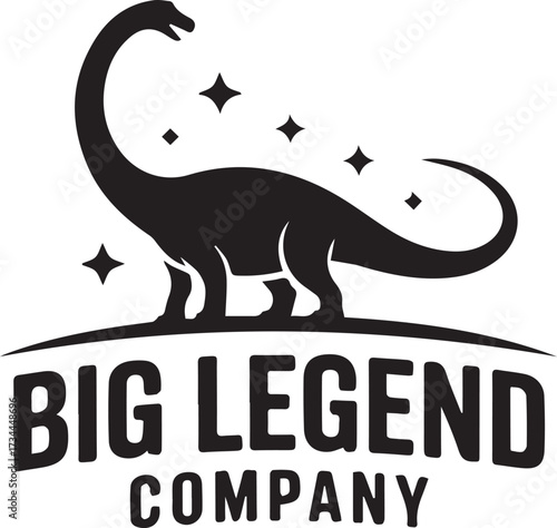 big legend company vector logo sauropod emblem bold brand mark suitable for print web and packaging