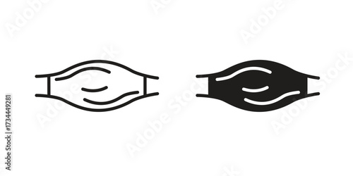 Muscle fiber icons simple vector set. logo sign symbol set