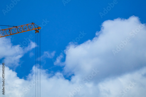 construction site with crane