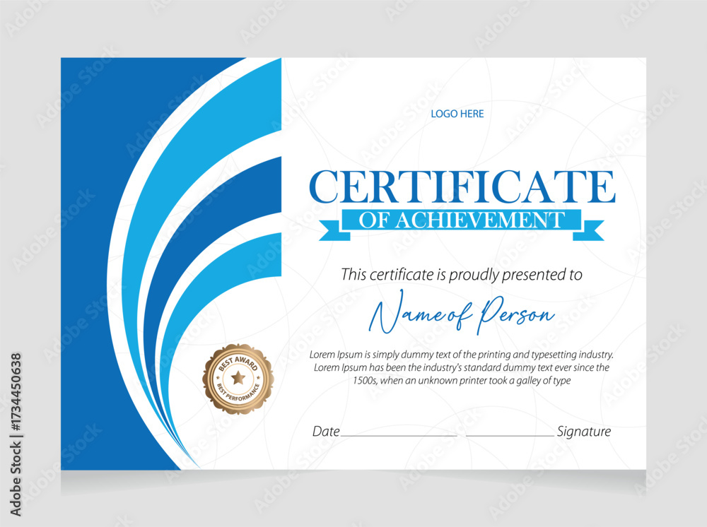 Obraz premium certificate for personal, office and professional use 