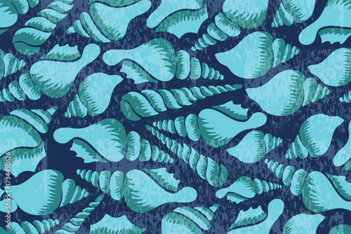 seamless shell pattern for background, fabric, wrapping, cover, etc.