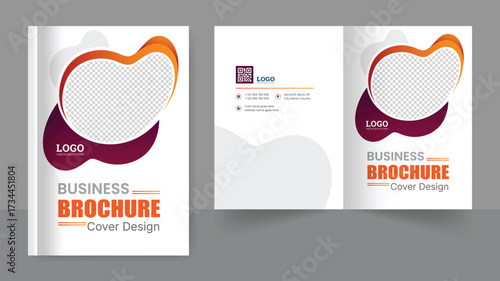 Corporate Business brochure cover page annual report book cover business profile design template elegant modern editable text file