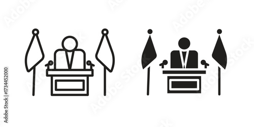 Mayor icons simple vector set. logo sign symbol set