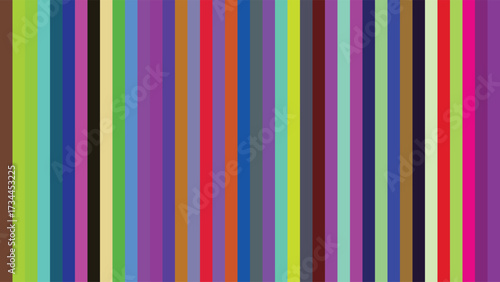 Colorful Striped Pattern with Varied Widths and Hues, Abstract Line Background