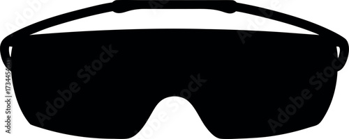 virtual reality headset silhouette, vr box black symbol