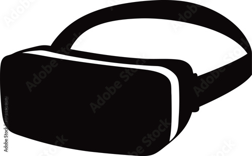 Wallpaper Mural virtual reality headset silhouette, vr box black symbol Torontodigital.ca