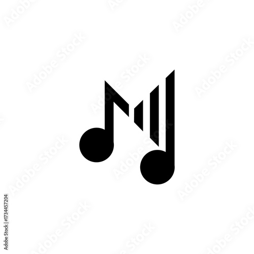 note icon and initial m