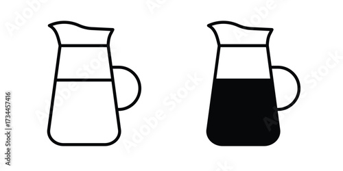 Jug icons simple vector set. logo sign symbol set
