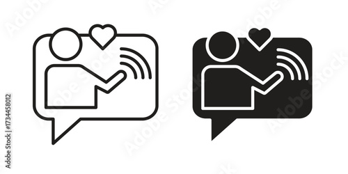 Influencer icons simple vector set. logo sign symbol set