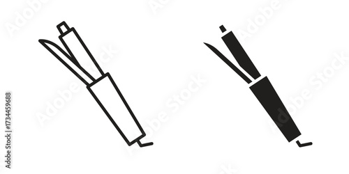 Hair curler icons simple vector set. logo sign symbol set
