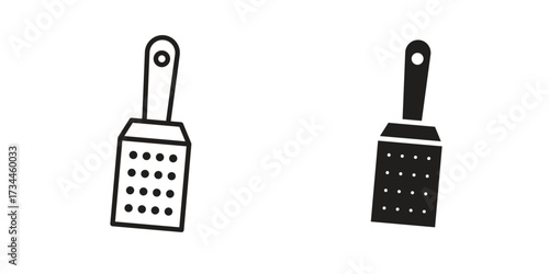 Grater icons simple vector set. logo sign symbol set