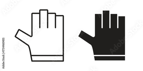Gloves icons simple vector set. logo sign symbol set