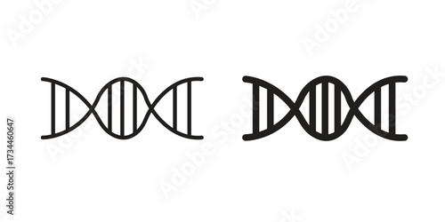 Genetic icons simple vector set. logo sign symbol set