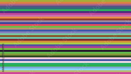 Abstract Colorful Striped Pattern, Horizontal Lines, Vibrant Background, Geometric Texture