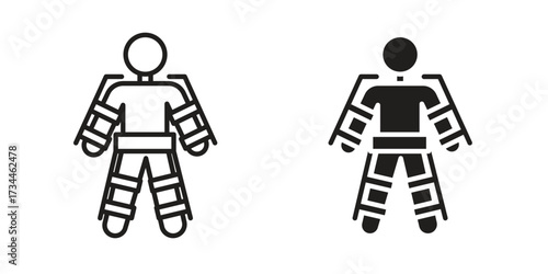 Exoskeleton icons simple vector set. logo sign symbol set