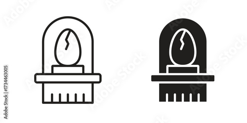 Egg incubator icons simple vector set. logo sign symbol set